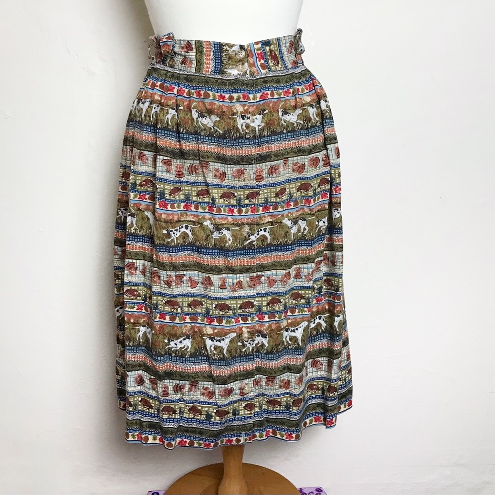 ON HOLD 🚨 Orvis Dog Print Button Skirt